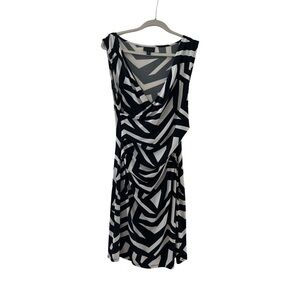 Worthington Chic Black and White Patterned Dress Medium